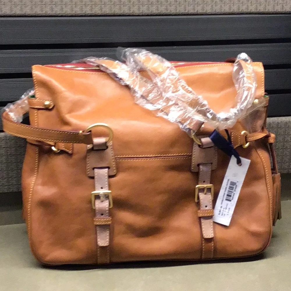 Dooney & Burke Double Strap Tassel Satchel Brand New